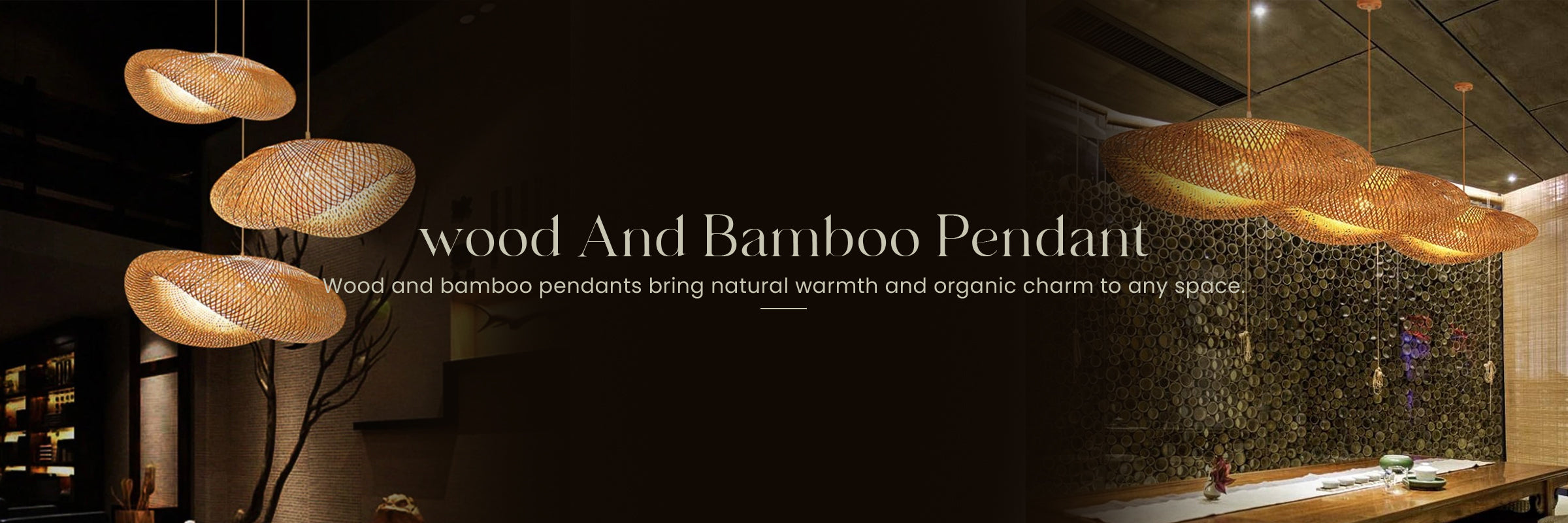 Wood & Bamboo Pendant Lights