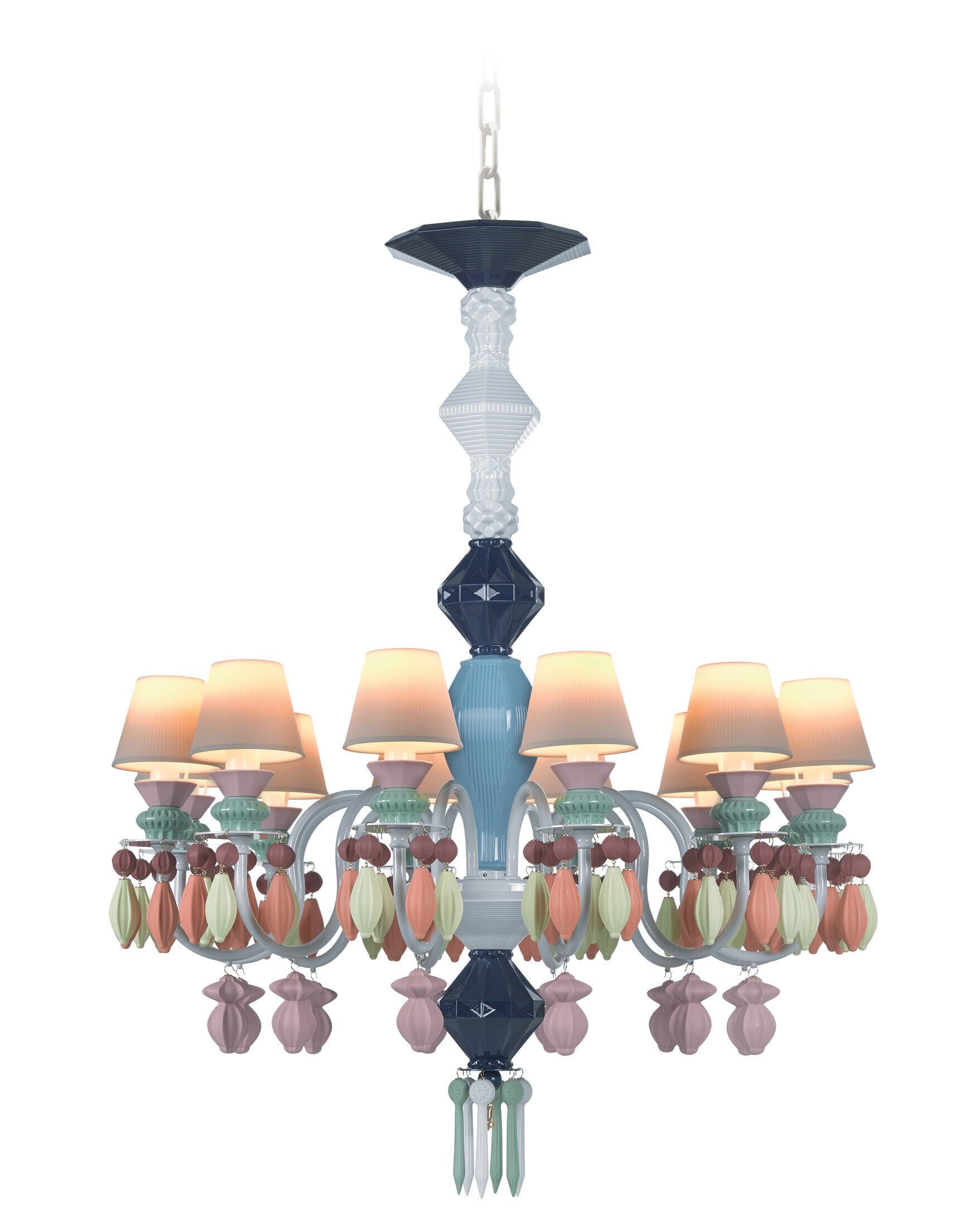 ANKUR BELLE LUXURY 8 LIGHT MULTICOLOUR HANDMADE CHANDELIER