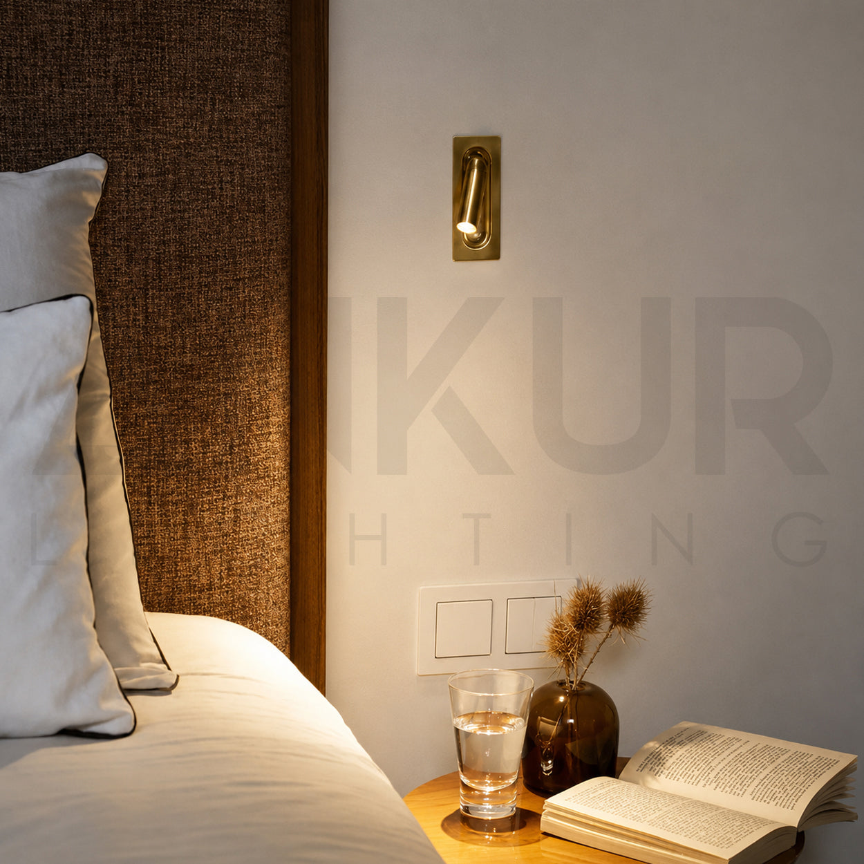 ANKUR POPPY METAL BEDSIDE PULL-OUT LED WALL LIGHT