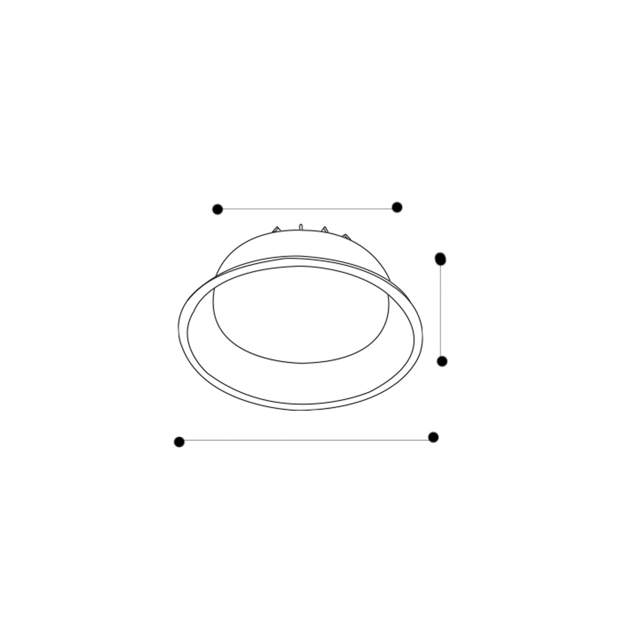 ANKUR AURA ROUND ACRYLIC DIFFUSER RECESS DOWNLIGHT FOR HOME AND RETAIL STORES LIGHTING