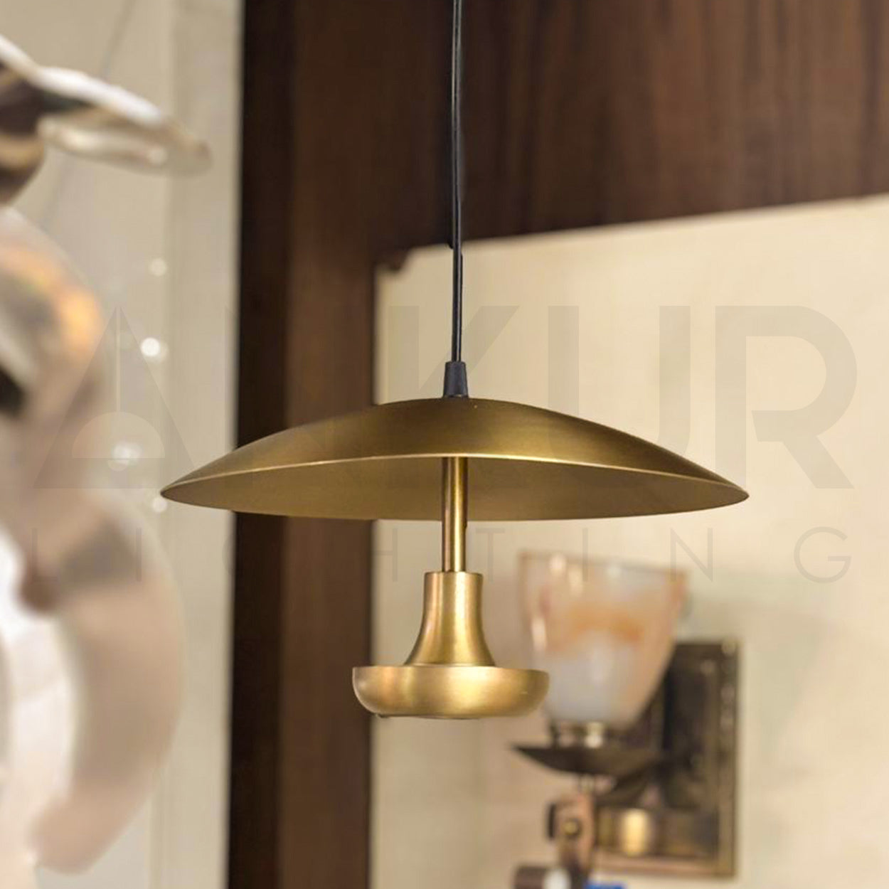 ANKUR VALINOR GOLD METAL FINISH MODERN DESIGN HANGING LIGHT