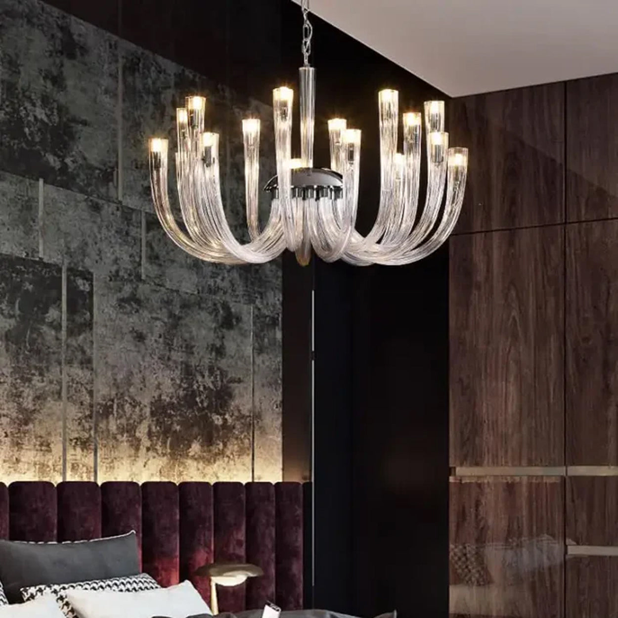 ANKUR MURANA CASTILLO ITALIAN GLASS CRYSTAL CANDLE CHANDELIER