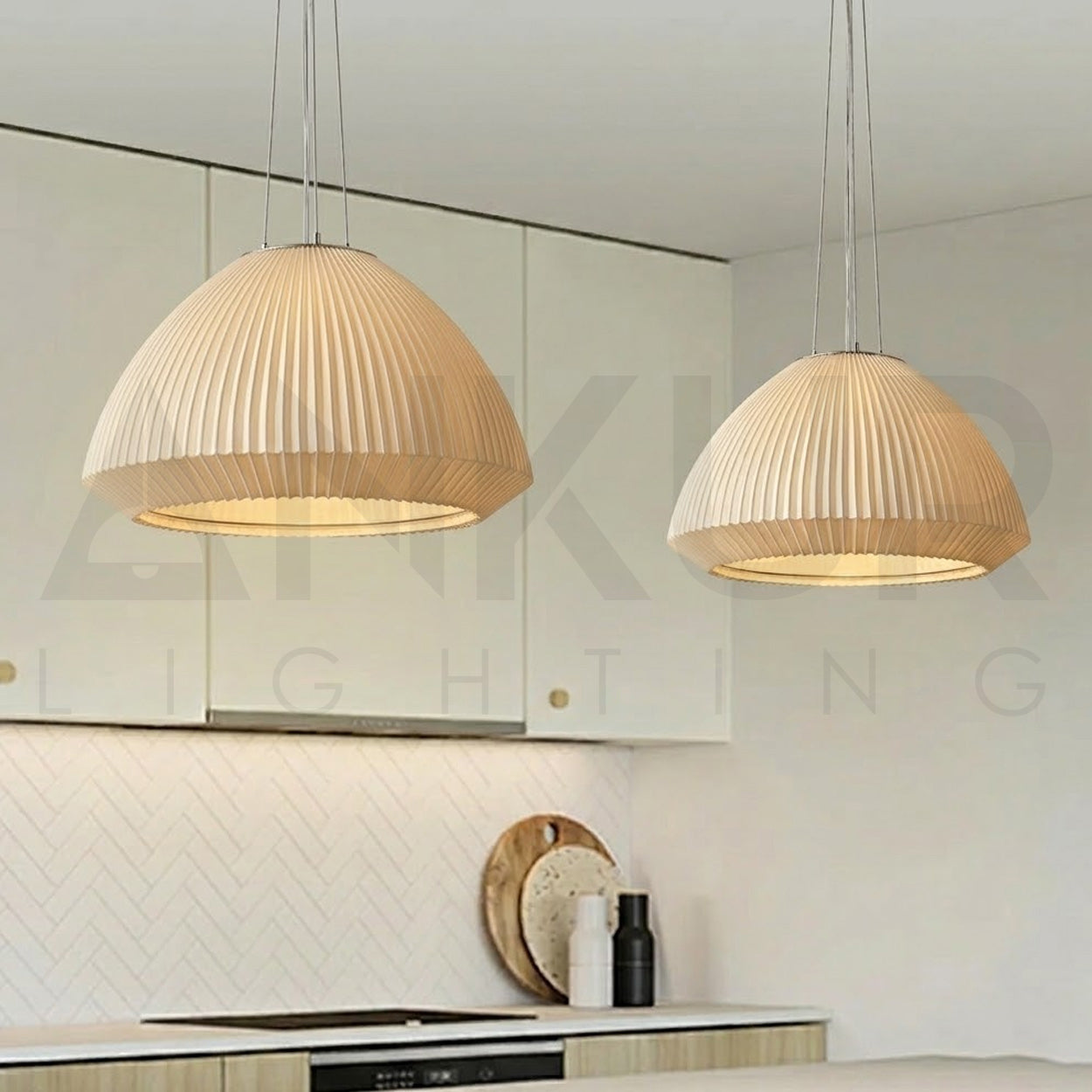 ANKUR SKYSAIL MODERN 3D PRINTED THERMOPLASTIC POLYESTER HANGING LIGHT