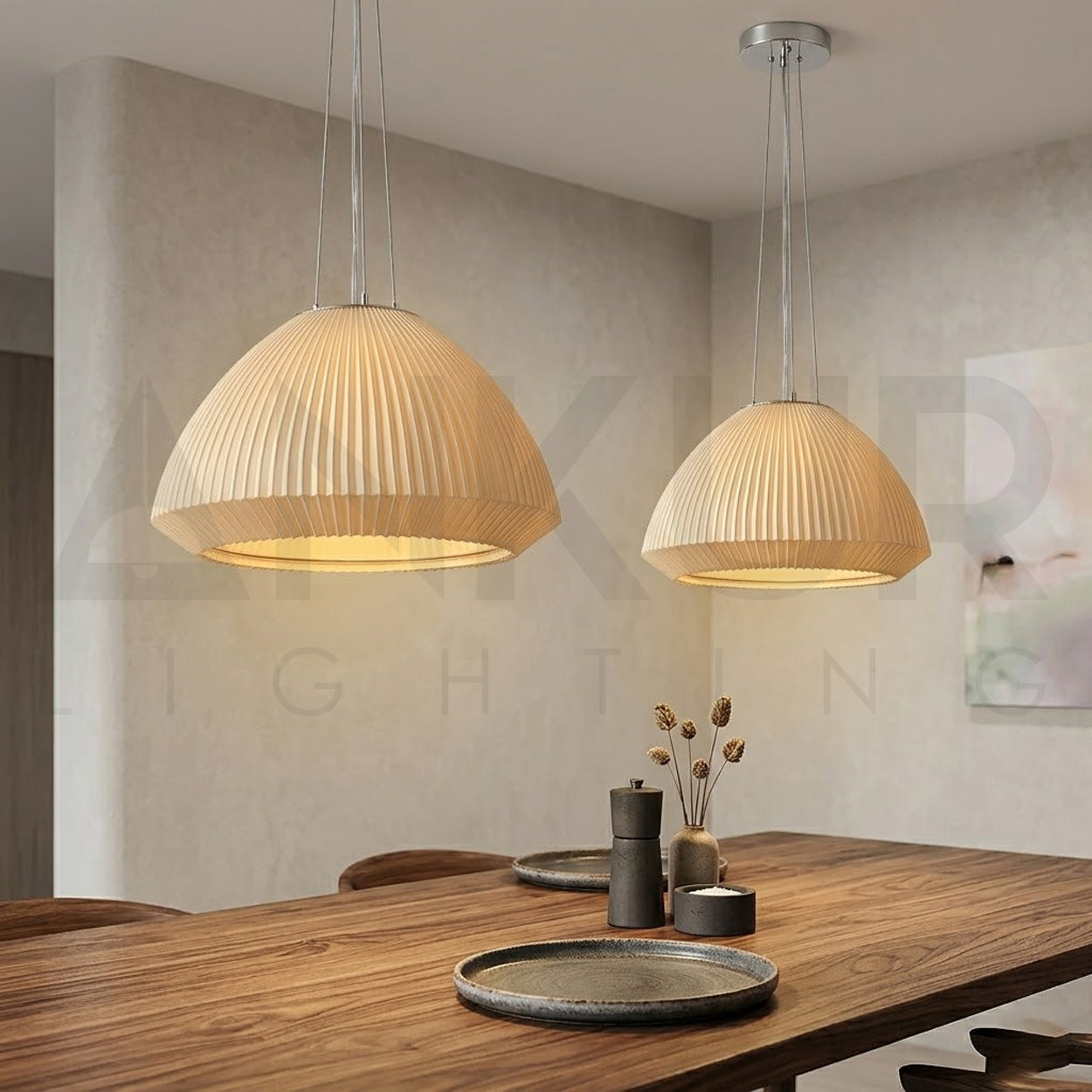 ANKUR SKYSAIL MODERN 3D PRINTED THERMOPLASTIC POLYESTER HANGING LIGHT