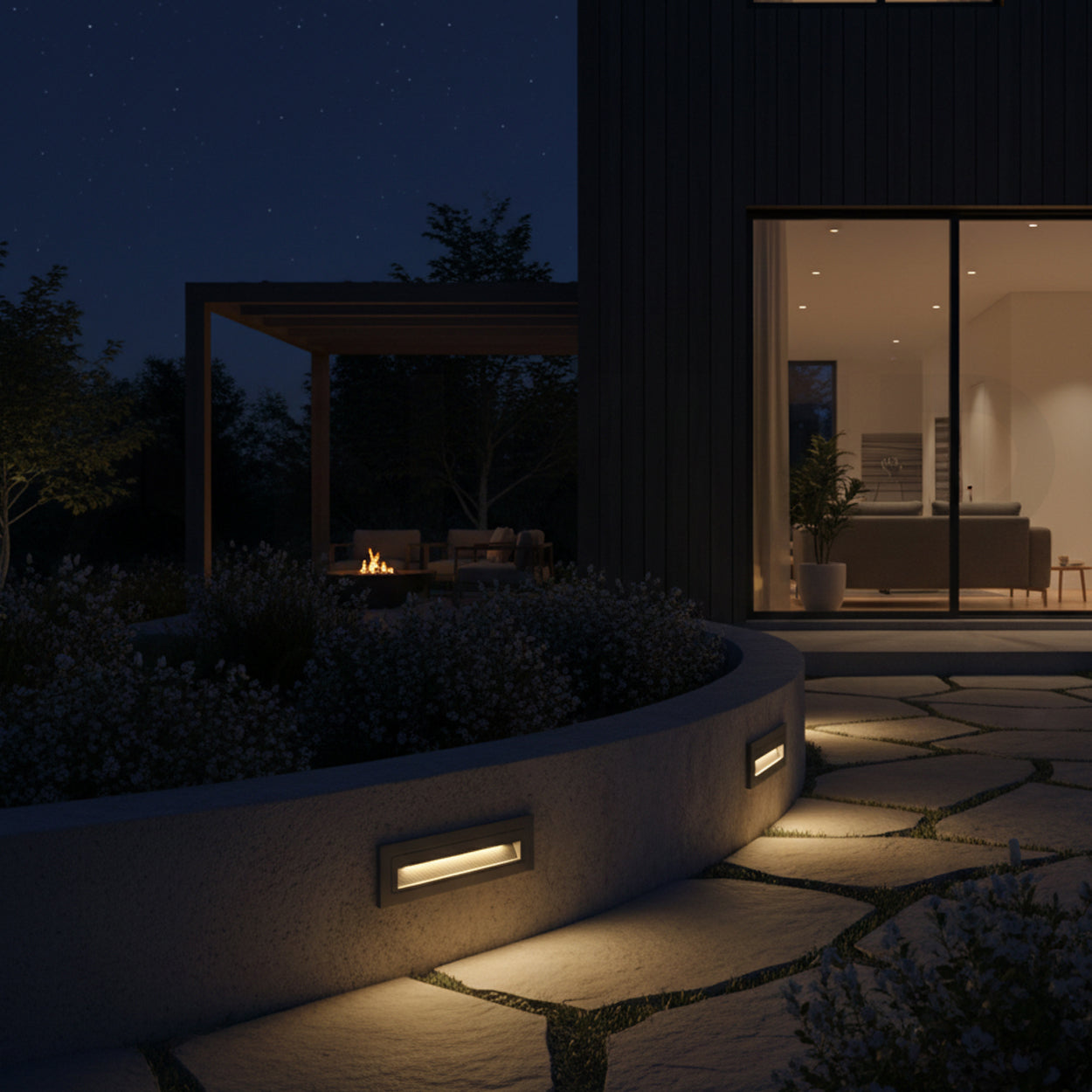 ANKUR CLOVER RECTANGLE SHAPE STEP LIGHT FOR INDOOR AND OUTDOOR LIGHTING