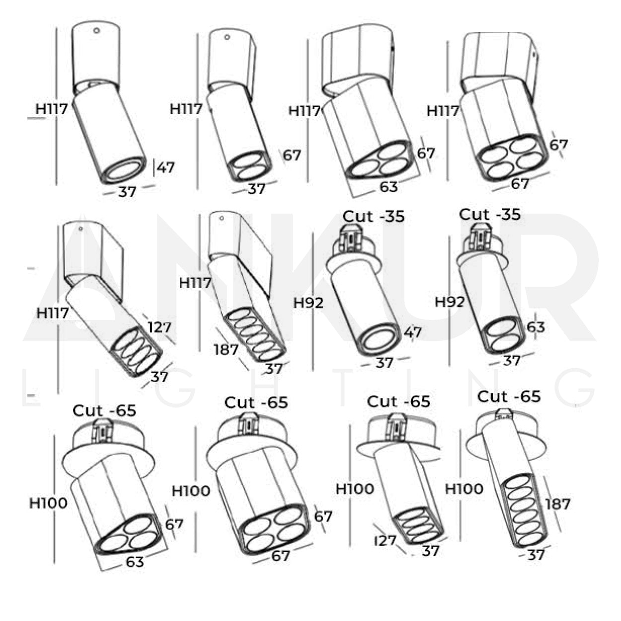 ANKUR XENIA ANTI GLARE RECESSED MOUNTED LED LIGHT