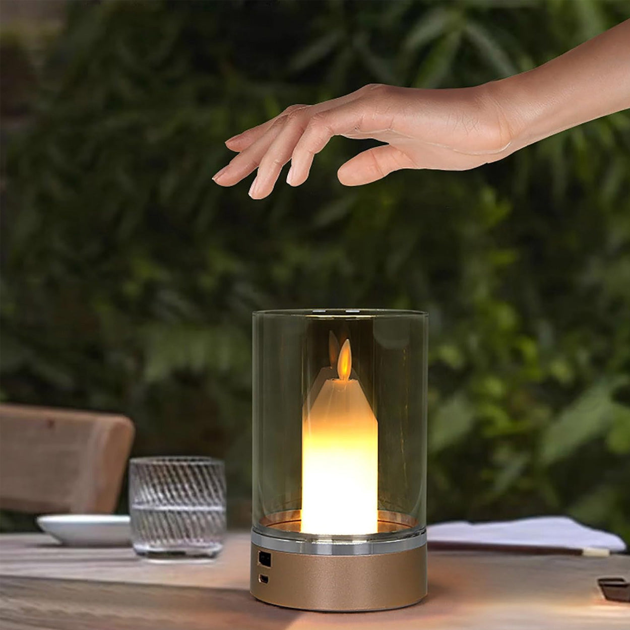 ANKUR UNPLUGGED ETERNA FLAME WIRELESS RECHARGABLE TABLE LAMP