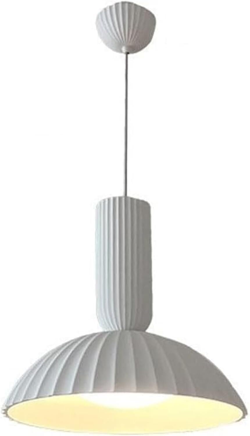 ANKUR WILLOW FLUTED WHITE CERAEMIC PORCELAIN DOME PENDANT LIGHT
