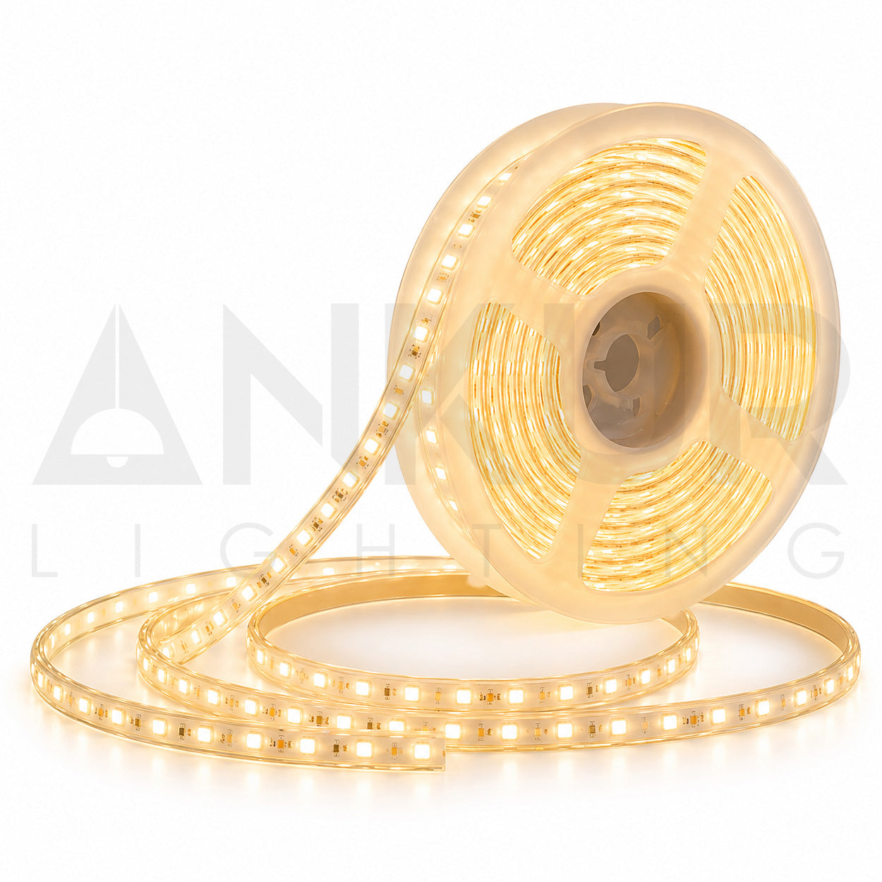 ANKUR IP65 WATERPROOF WARM WHITE LED STRIP LIGHT FOR INDOOR & OUTDOOR USE - 45 METER/6W/3000K