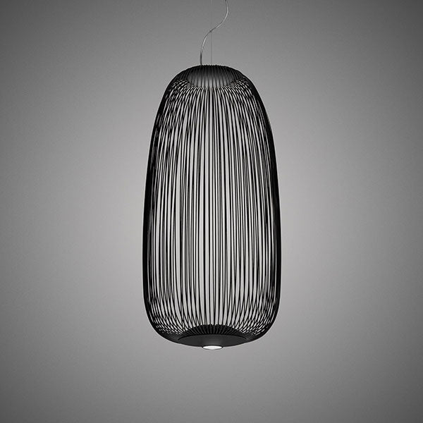ANKUR ECHO MODERN DESIGNER SPOKES BLACK FINISH METAL BASED HANGING LIGHT FOR HOME LIGHTING