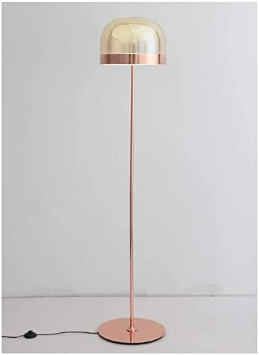 ANKUR CLASSY COPPER FINISH METAL AND GLASS BASED FLOOR LAMP FOR LIVING AND BEDROOM LIGHTING