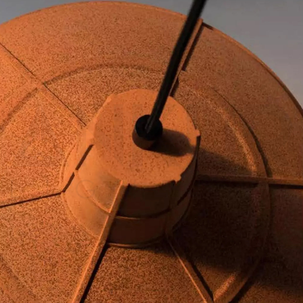 ANKUR HELIOS REDDISH BROWN MICROCEMENT LAMPSHADE CONCRETE PENDANT LIGHT