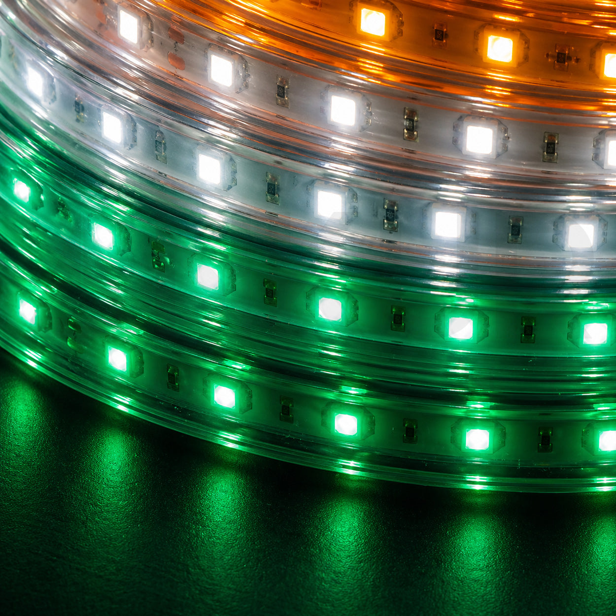 ANKUR IP65 WATERPROOF TRI-COLOUR LED STRIP LIGHT FOR INDOOR & OUTDOOR USE - 18 METER/6W
