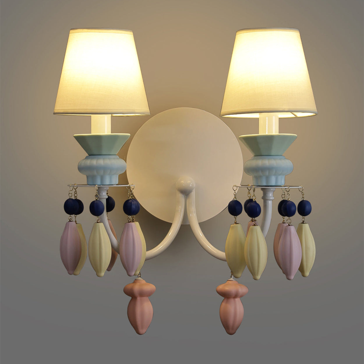 ANKUR BELLE LUXURY MULTICOLOUR HANDMADE CERAMIC WALL LIGHT