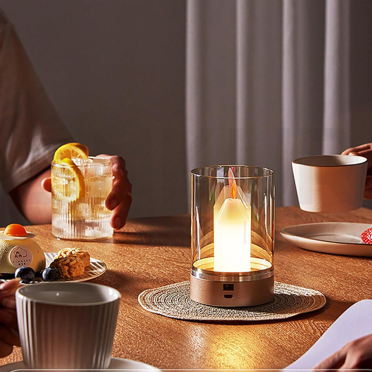 ANKUR UNPLUGGED ETERNA FLAME WIRELESS RECHARGABLE TABLE LAMP