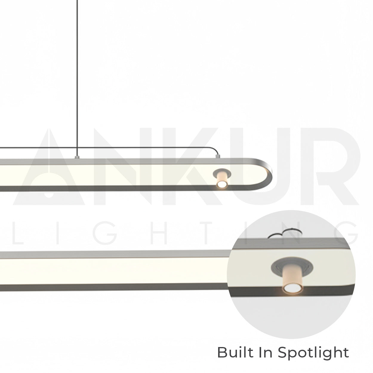 ANKUR GOCCIA OVAL 3CCT LED WITH ADJUSTABLE LIFT FUNCTION HANGING LIGHT