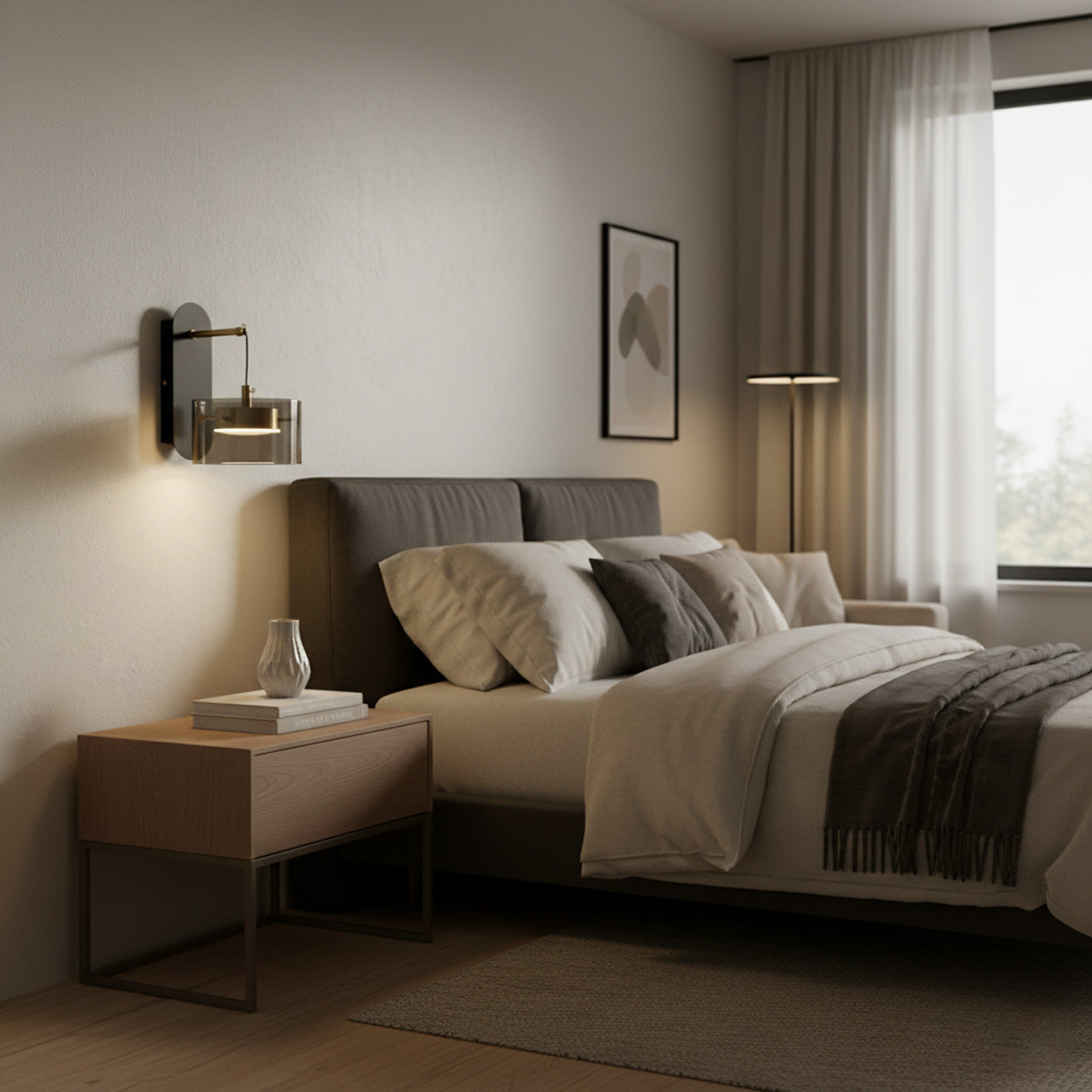 ANKUR ECLIPTA MODERN METAL AND GLASS LED WALL LAMPS