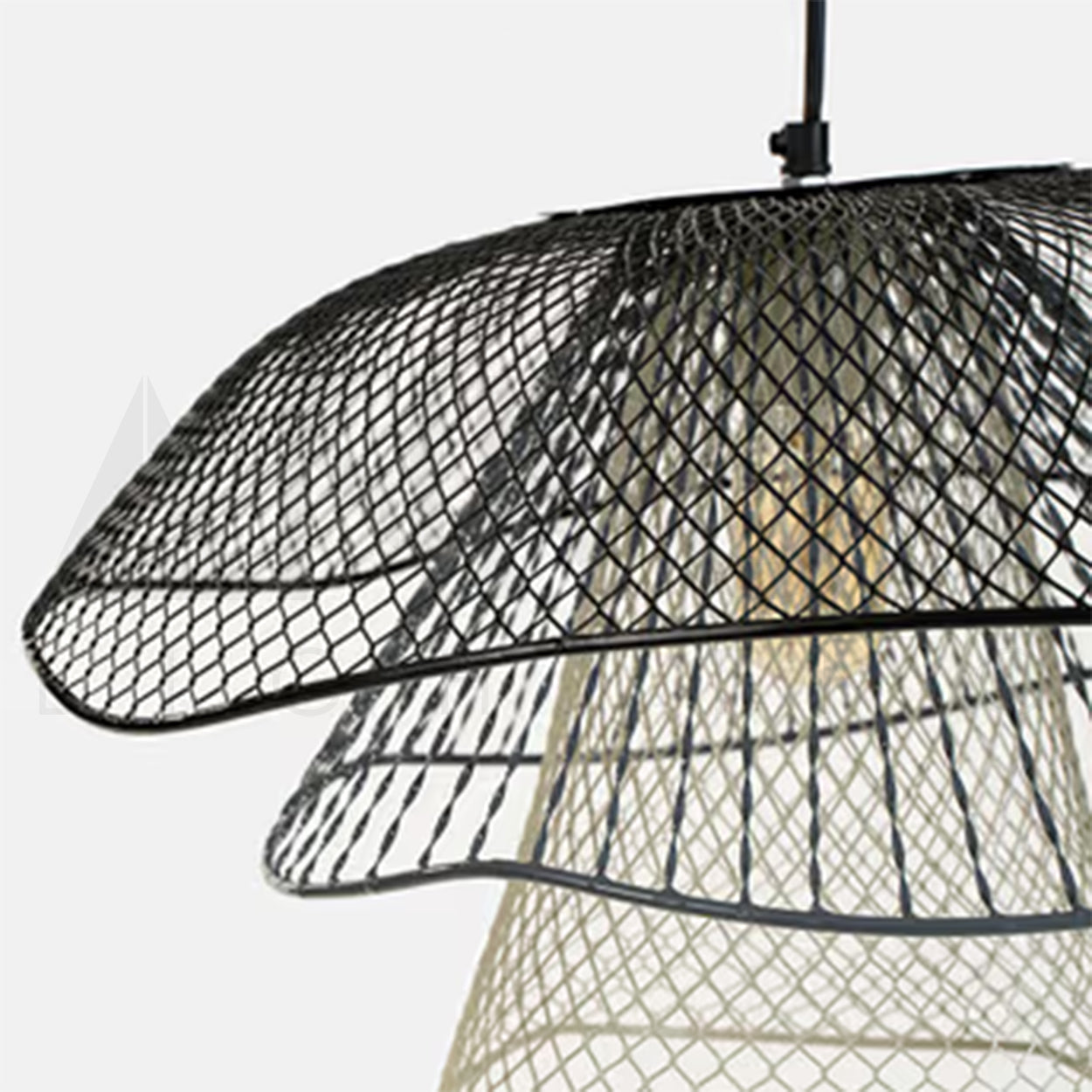 ANKUR TWISTACLE BLACK IRON TEXTURE CONTEMPORARY SEMI SPHERICAL CEILING HAGING LIGHT