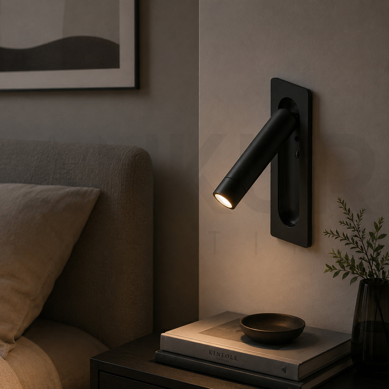 ANKUR POPPY METAL BEDSIDE PULL-OUT LED WALL LIGHT