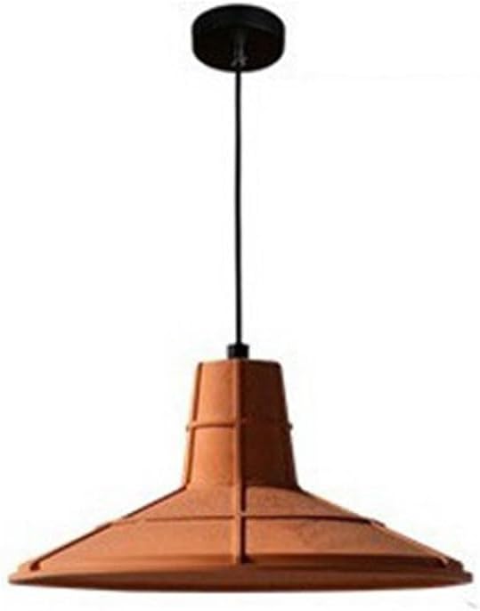 ANKUR HELIOS REDDISH BROWN MICROCEMENT LAMPSHADE CONCRETE PENDANT LIGHT