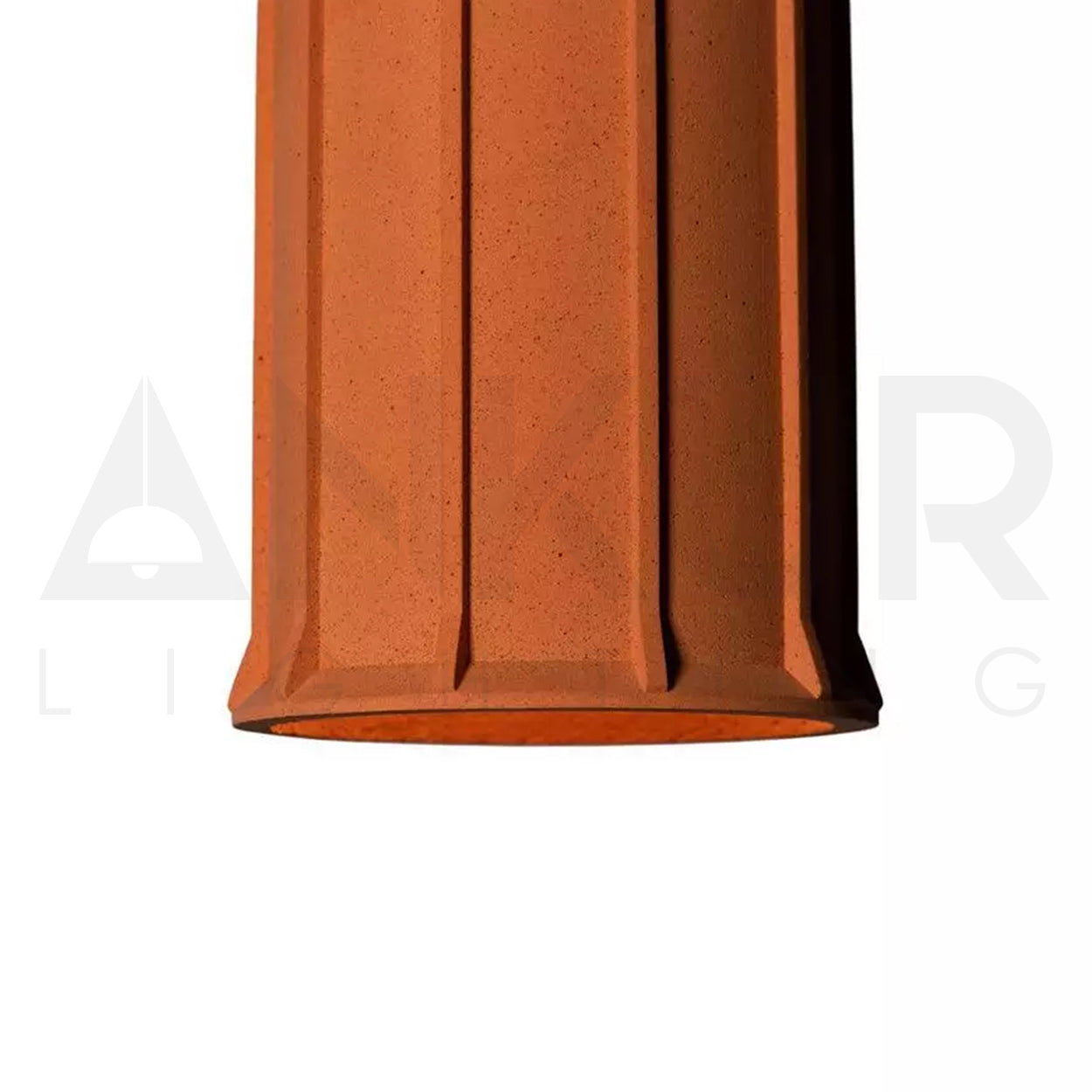 ANKUR HELIOS REDDISH BROWN MICROCEMENT LAMPSHADE CONCRETE PENDANT LIGHT