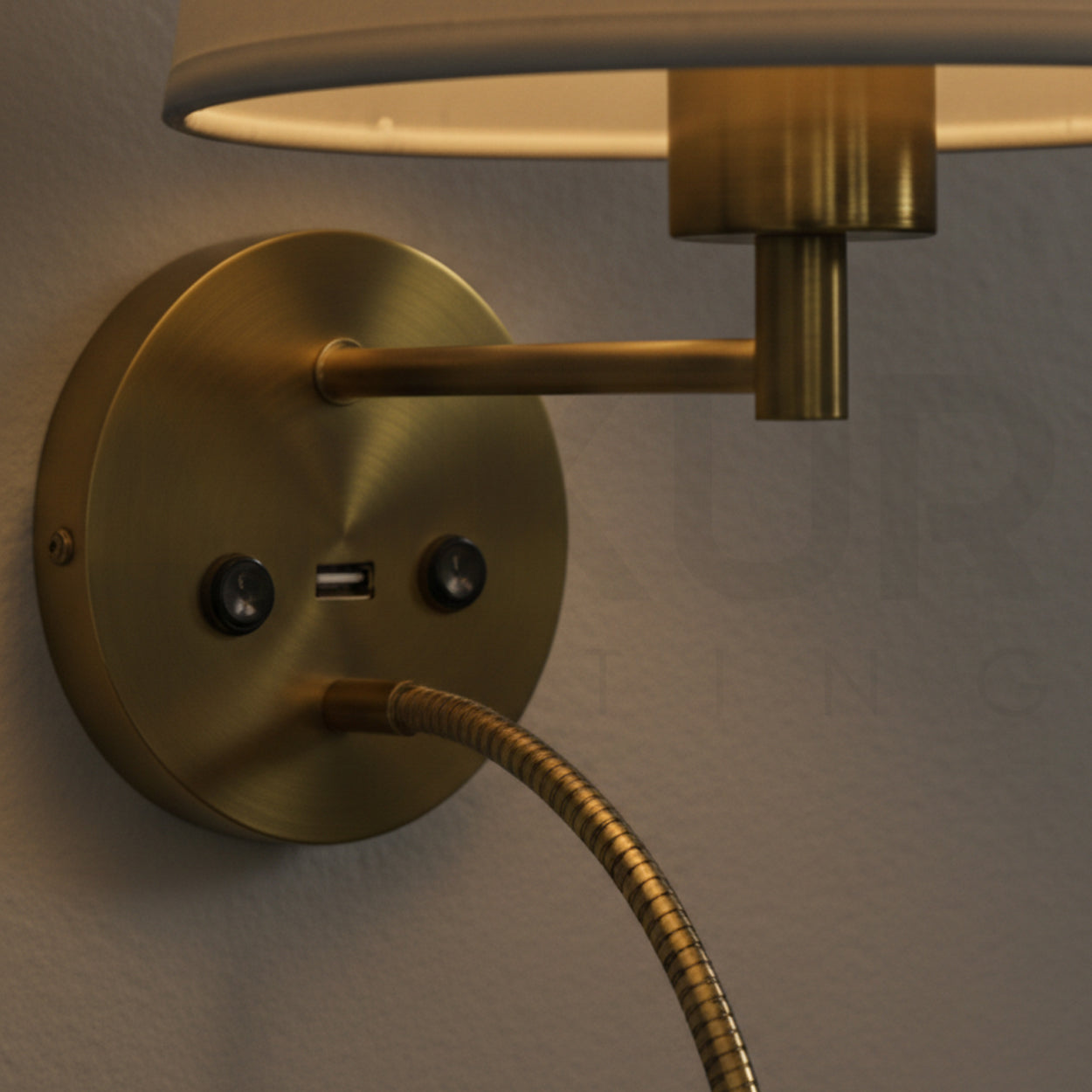 ANKUR FIANCO METAL AND FABRIC SHADE MODERN WALL LIGHT