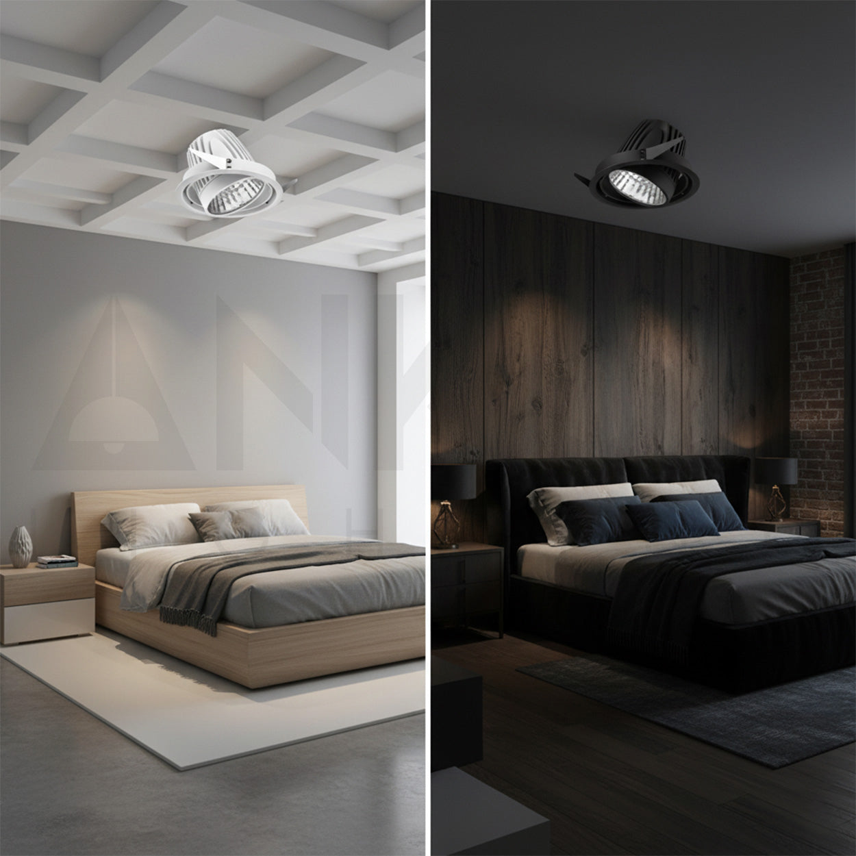 ANKUR RAY L DOUBE RING 4 WAY ADJUSTABLE RECESSED LED LIGHT