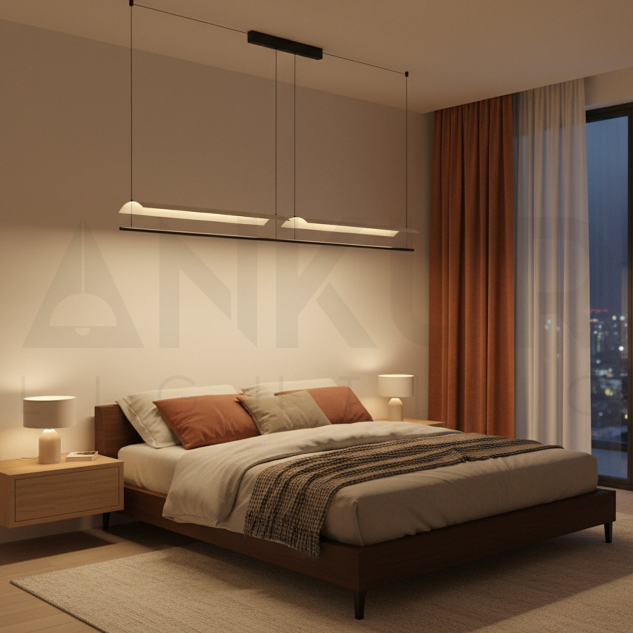 ANKUR GALLEGGI MATT WHITE FINISH HANGING LIGHT