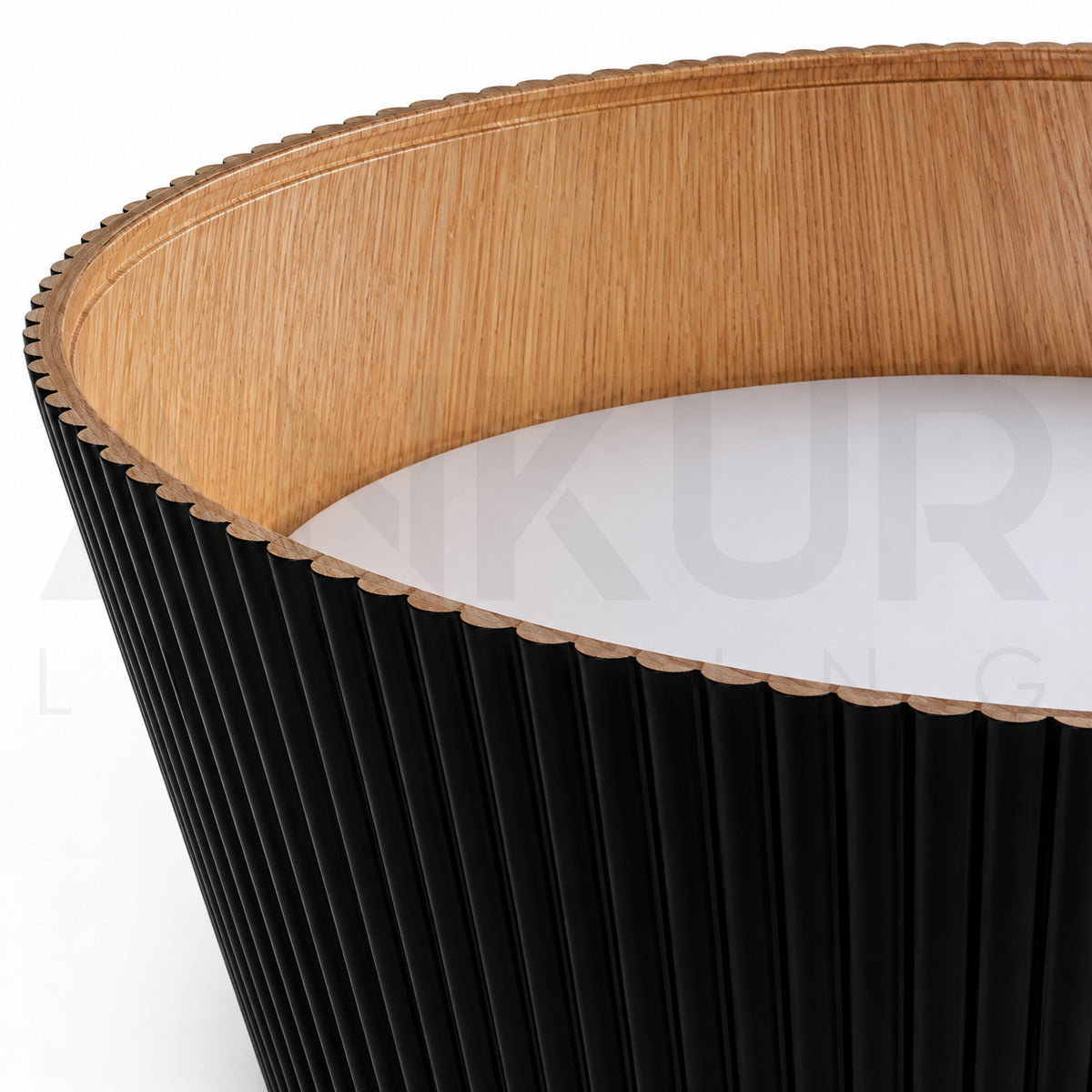 ANKUR CIRQUE 60W SURFACE CEILING LIGHT | 3CCT TUNABLE LED | BLACK WOODEN