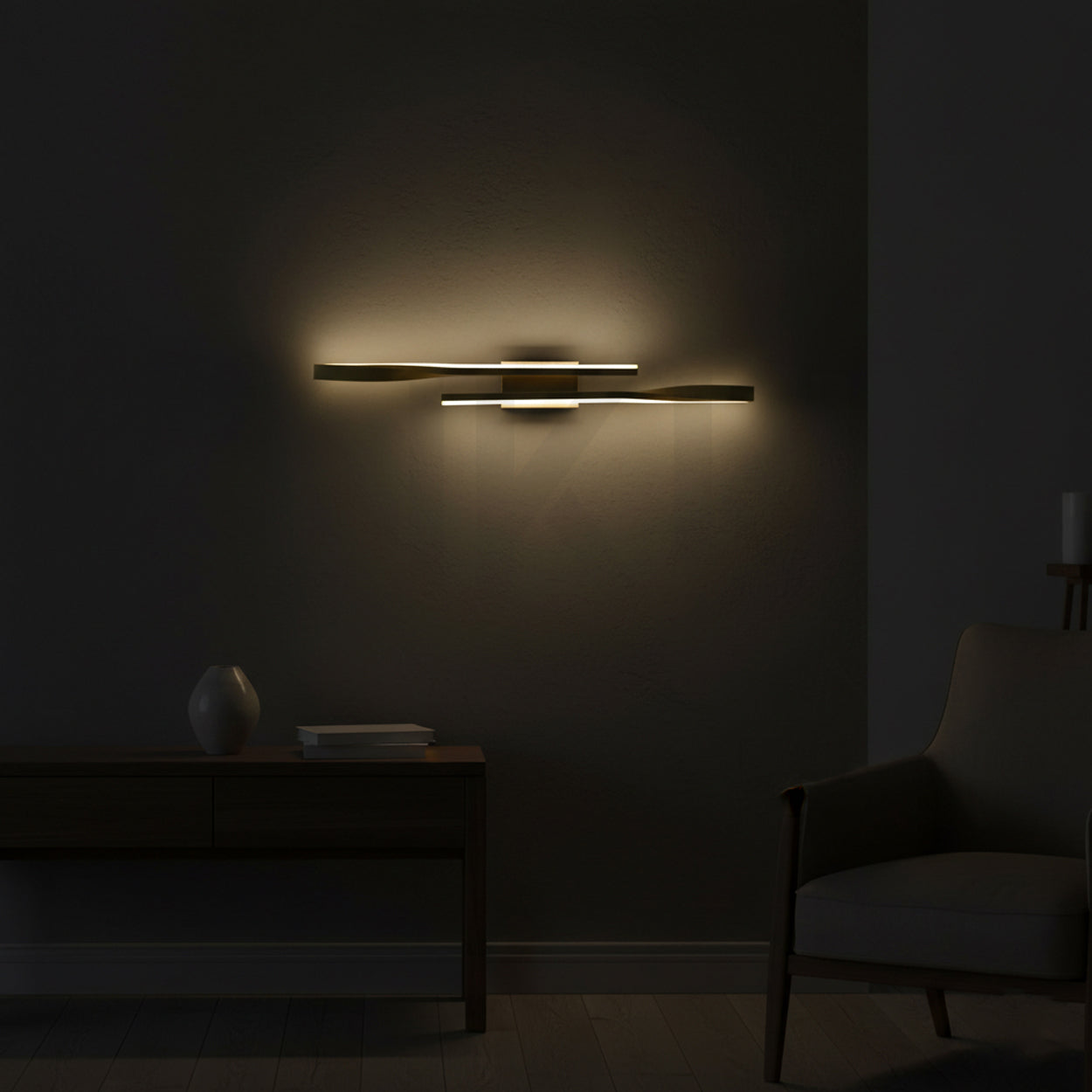 ANKUR RILIEVO DOUBLE TWISTED METAL LED WALL LIGHT
