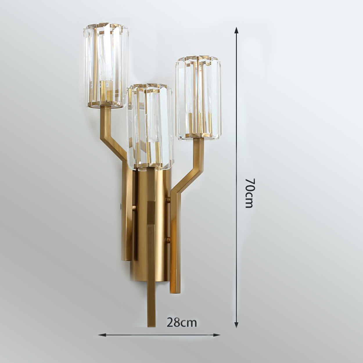 ANKUR CITRA 3 LIGHT LONG CONTEMPORARY WALL LIGHT