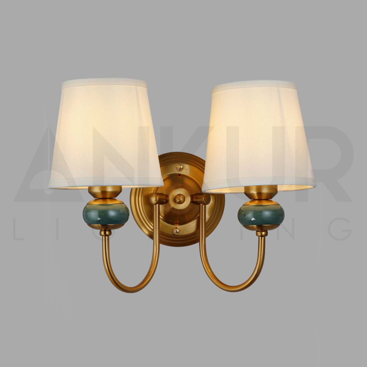 ANKUR LUMAFLARE BLOSSOM FABRIC SHADE WALL LIGHT