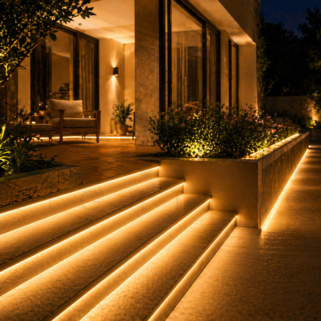 ANKUR IP65 WATERPROOF WARM WHITE LED STRIP LIGHT FOR INDOOR & OUTDOOR USE - 45 METER/6W/3000K