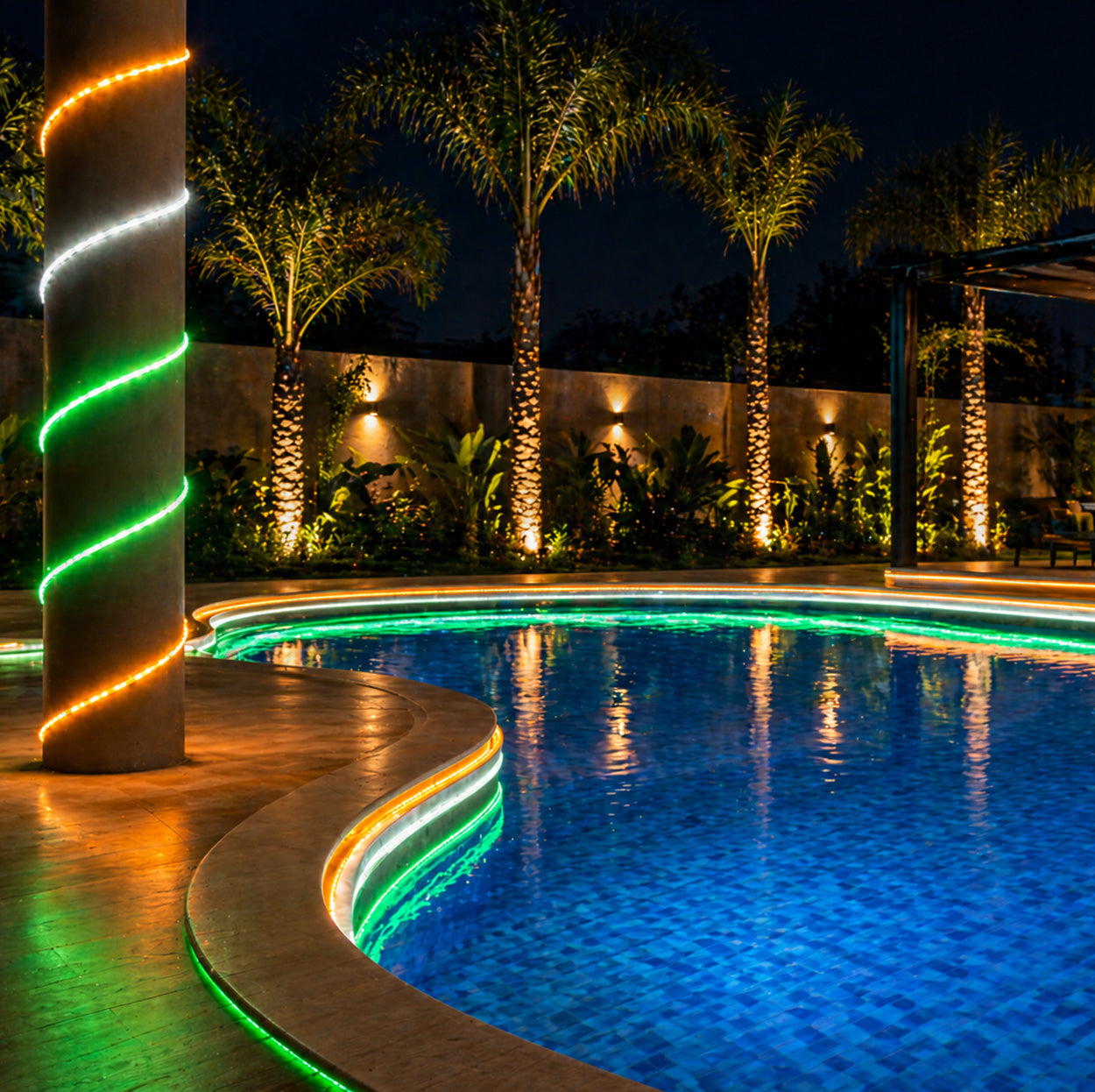 ANKUR IP65 WATERPROOF TRI-COLOUR LED STRIP LIGHT FOR INDOOR & OUTDOOR USE - 18 METER/6W