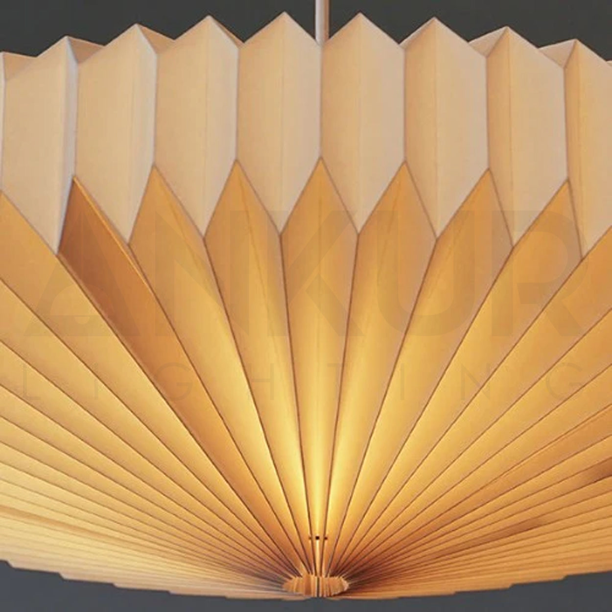 ANKUR COMET ORIGAMI PENDANT LIGHT- PAPER HANDPLEATING HANGING LIGHT
