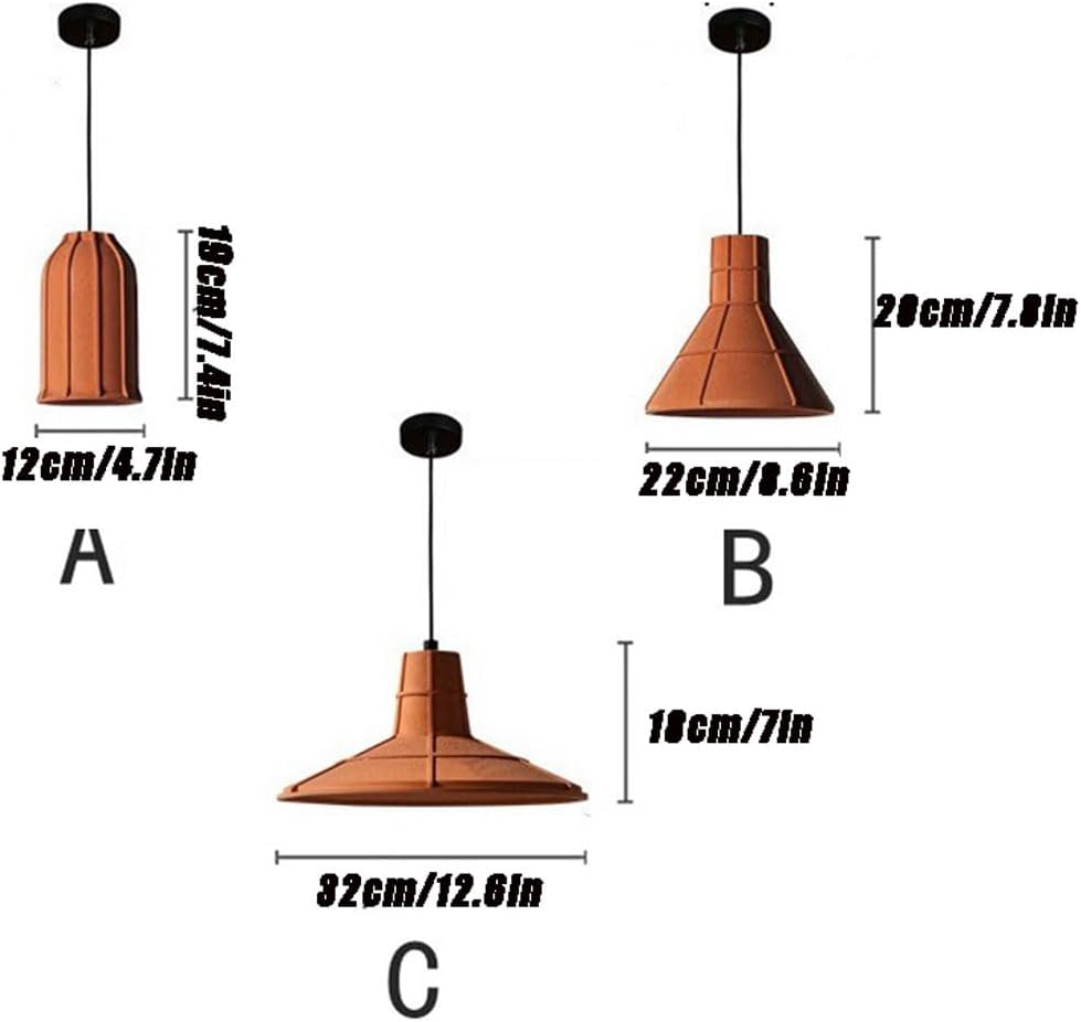 ANKUR HELIOS REDDISH BROWN MICROCEMENT LAMPSHADE CONCRETE PENDANT LIGHT