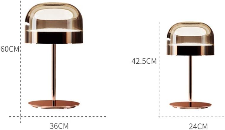 ANKUR CLASSY COPPER FINISH METAL AND GLASS BASED BEDSIDE TABLE LAMP