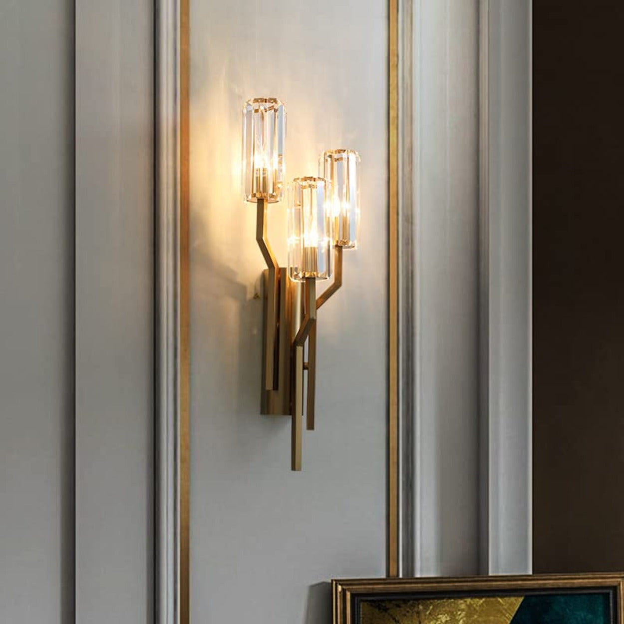 ANKUR CITRA 3 LIGHT LONG CONTEMPORARY WALL LIGHT