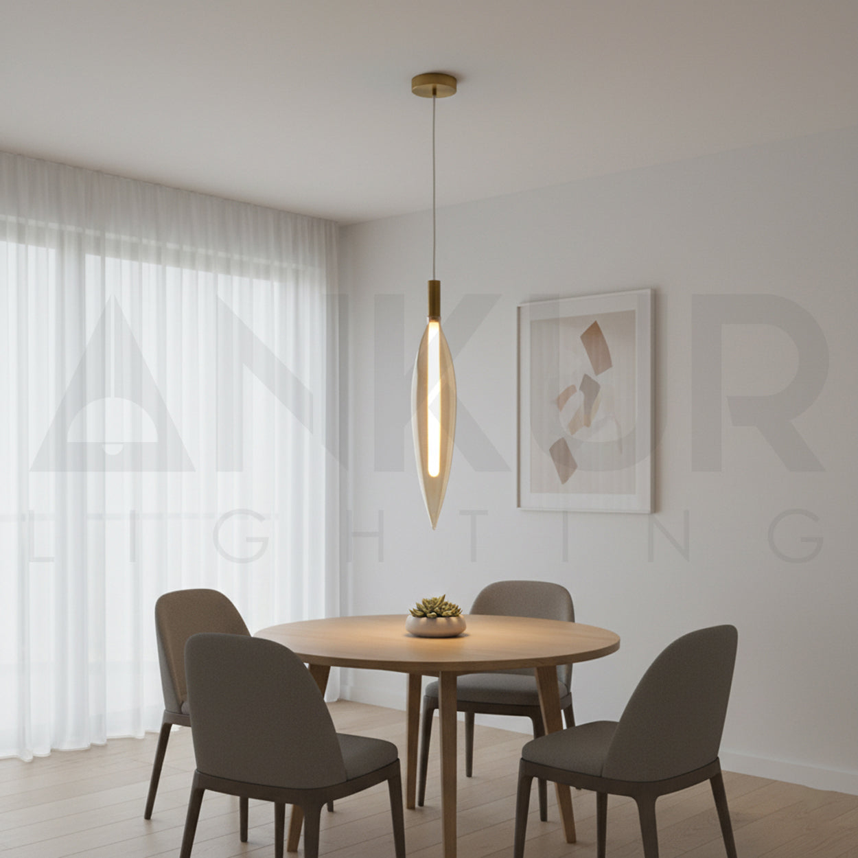 ANKUR CLEMATIS OPAL LINE ANTIQUE BRASS AND CONE GLASS UNIQUE DESIGN PENDANT LIGHT