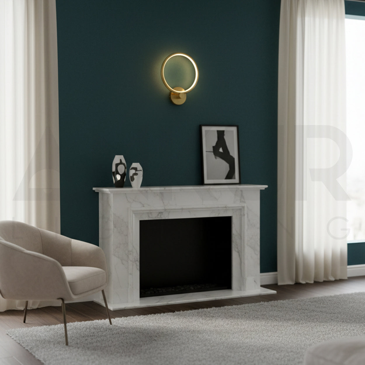 ANKUR LATUS SINGLE HOOP LED WALL LIGHT