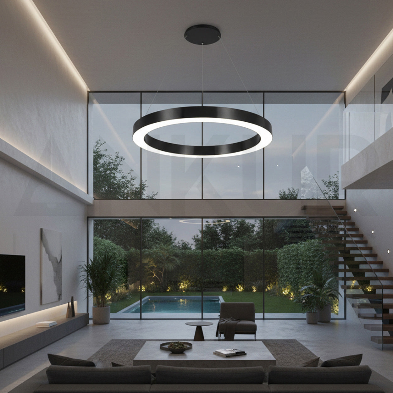 ANKUR TAMBOR DONUT LED PENDANT LIGHT FOR LUXURY HOTELS AND HOME LIGHTS