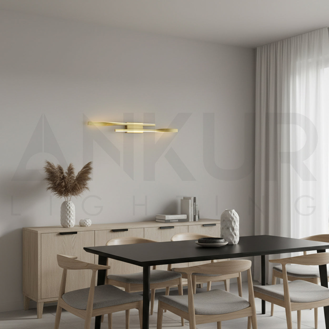 ANKUR RILIEVO DOUBLE TWISTED METAL LED WALL LIGHT