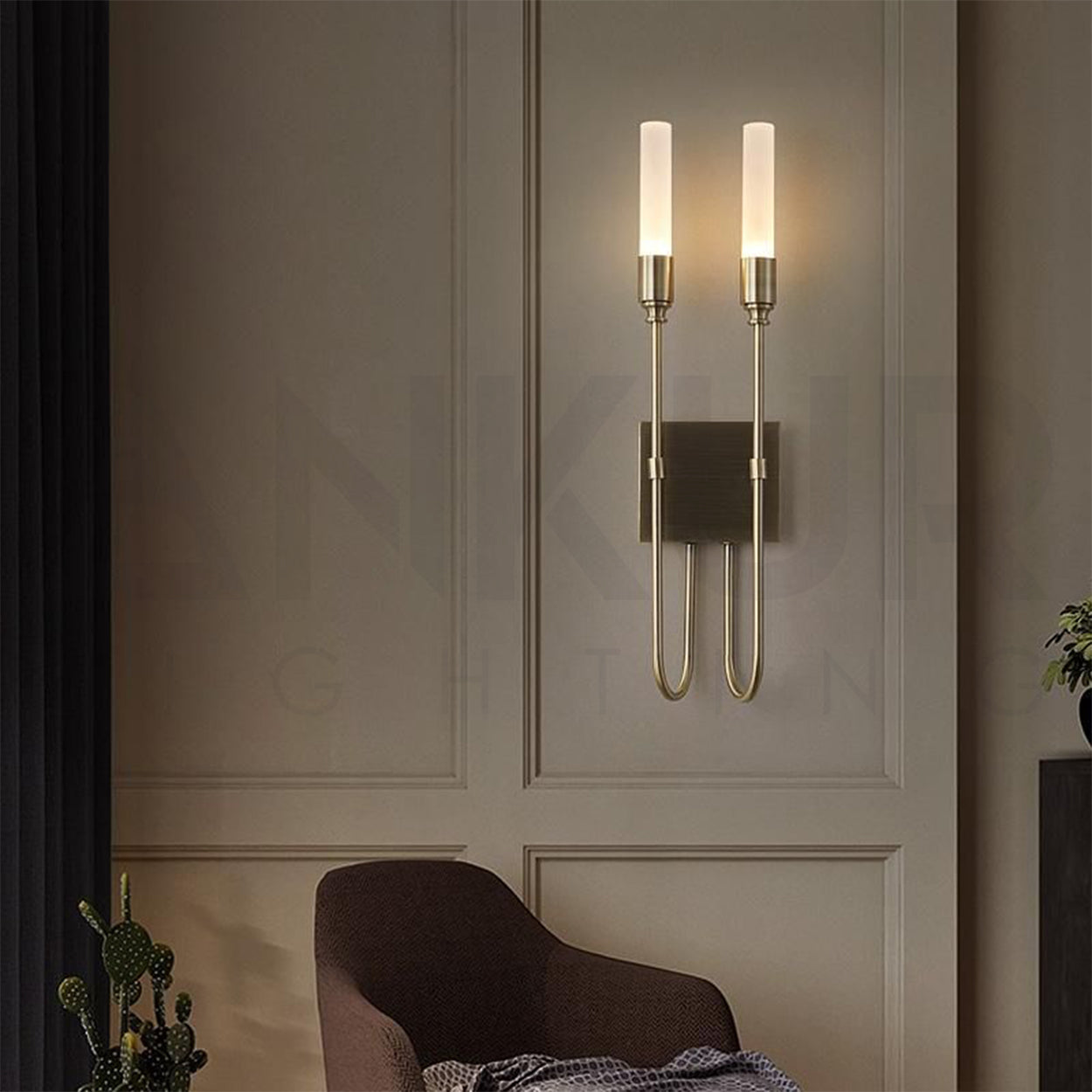 ANKUR ELARA TWIN RAYS METAL MODERN STYLISH WALL LIGHT FOR LUXURY HOMES