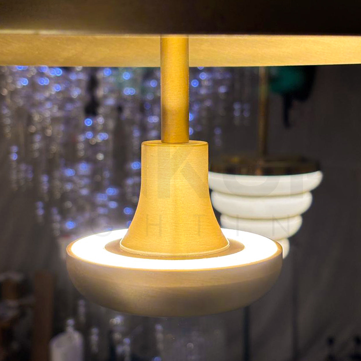 ANKUR VALINOR GOLD METAL FINISH MODERN DESIGN HANGING LIGHT