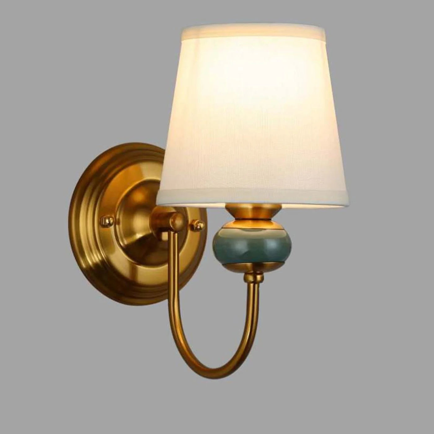 ANKUR LUMAFLARE BLOSSOM FABRIC SHADE WALL LIGHT