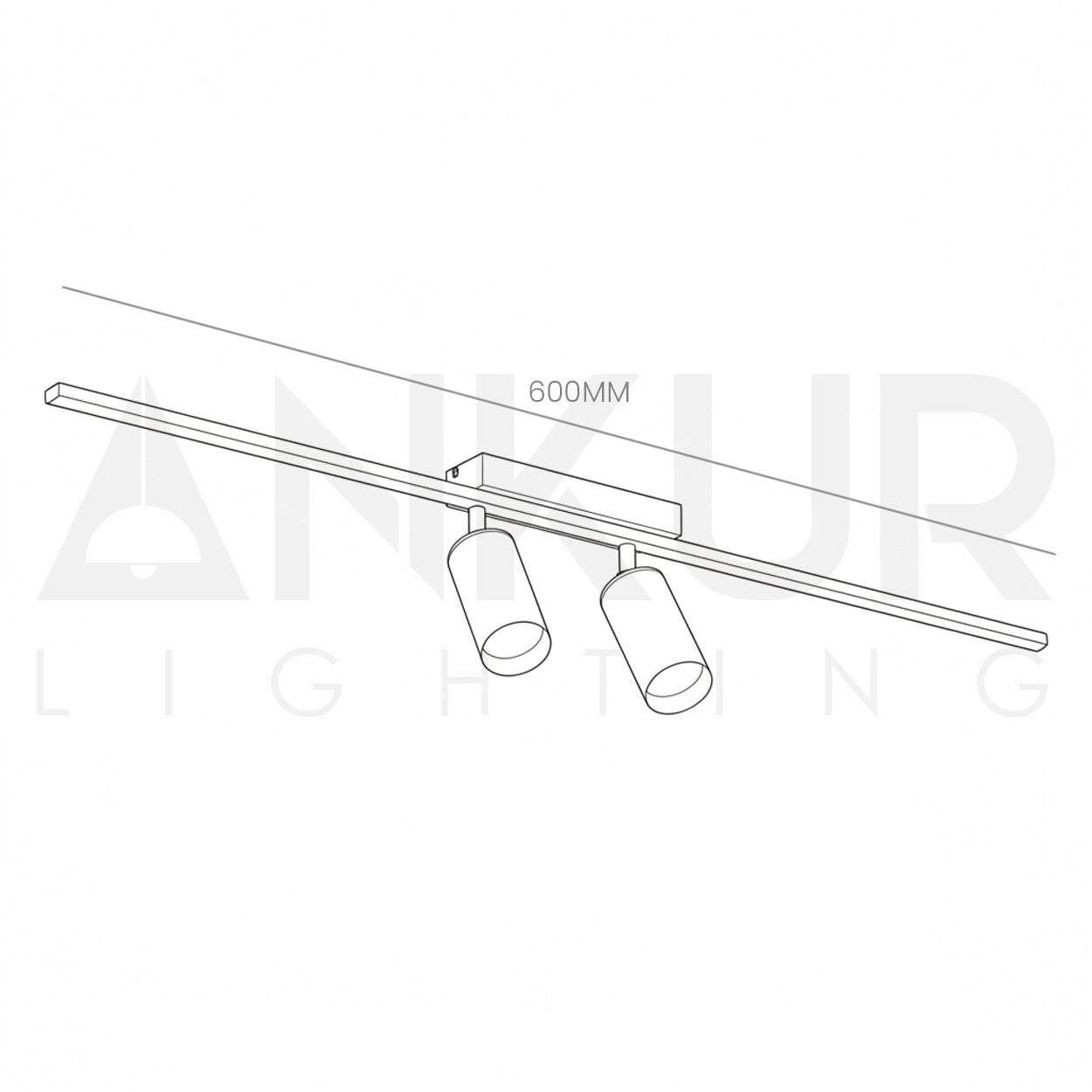 ANKUR VIOLA TWO LED SPOT LIGHT WITH LINEAR LED SURFACE LIGHT