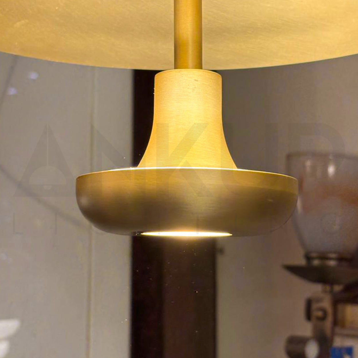 ANKUR VALINOR GOLD METAL FINISH MODERN DESIGN HANGING LIGHT