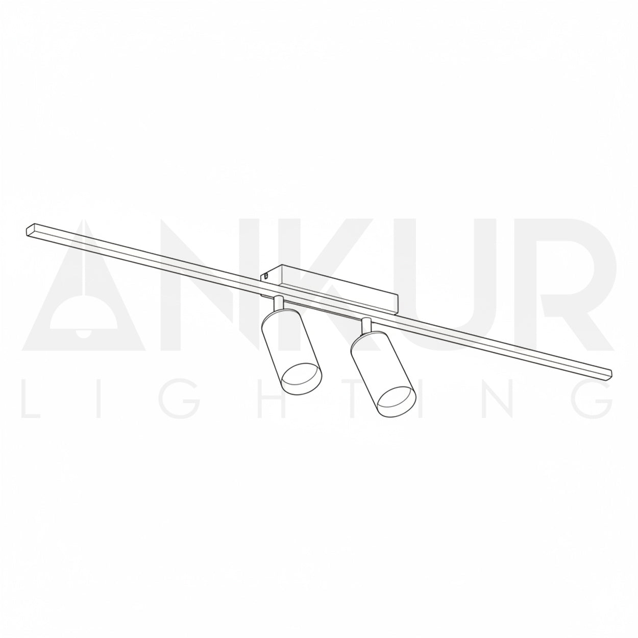 ANKUR VIOLA TWO LED SPOT LIGHT WITH LED WALL LIGHT