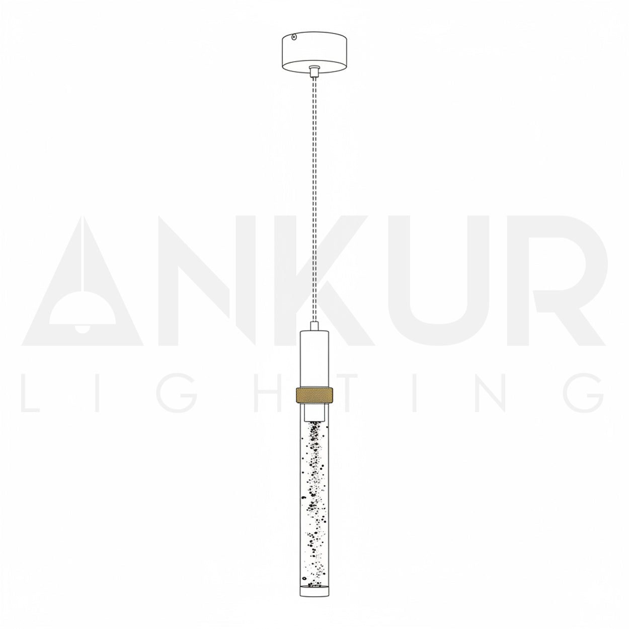 ANKUR FLUX 7W GOLD FINISH LED HANGING LIGHT
