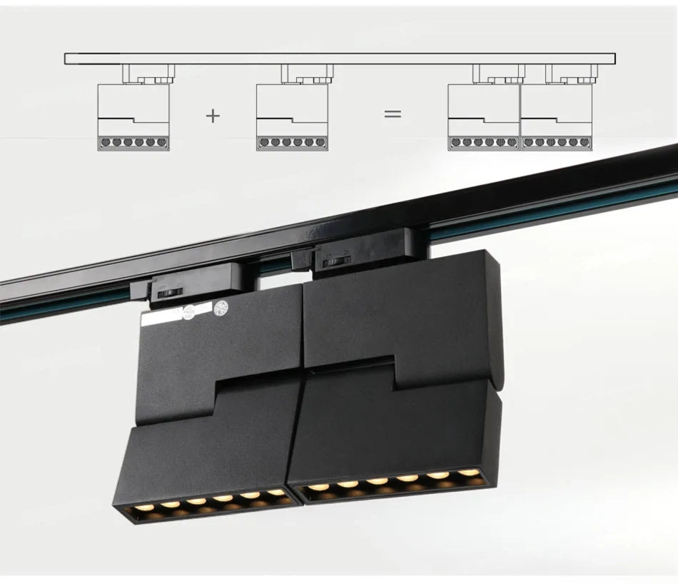 ANKUR VORTEX 6LP LASERBLADE ADJUSTABLE LED TRACK LIGHT 12W FOR SHOWROOM AND EXHIBITION HOME SPOTLIGHT